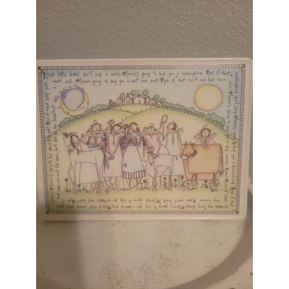 Demdaco Ceramic Plaque "Hush Little Baby" 2004